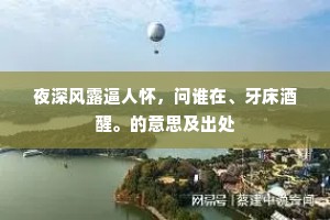 夜深风露逼人怀，问谁在、牙床酒醒。的意思及出处