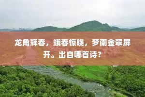 龙角辉春，蛾春惊晓，梦阑金翠屏开。出自哪首诗？