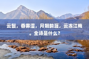 云鬟，香雾湿，月娥韵涯，云冻江梅。全诗是什么？