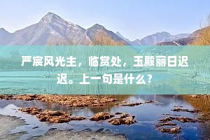 严宸风光主，临赏处，玉殿丽日迟迟。上一句是什么？