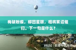 梅破粉痕，柳回星眼，相将紫诏催归。下一句是什么？