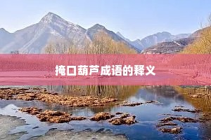 掩口葫芦成语的释义