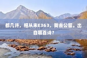 都几许，相从未E363，我去公留。出自哪首诗？