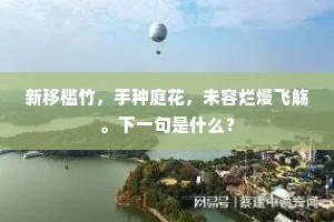 新移槛竹，手种庭花，未容烂熳飞觞。下一句是什么？