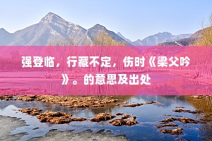 强登临，行藏不定，伤时《梁父吟》。的意思及出处