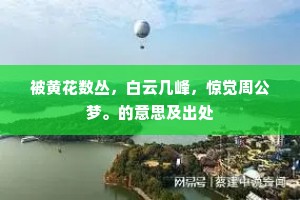 被黄花数丛，白云几峰，惊觉周公梦。的意思及出处