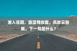 潜入花园，露湿残妆面，风吹云髻偏。下一句是什么？