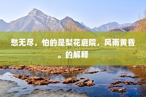 愁无尽，怕的是梨花庭院，风雨黄昏。的解释