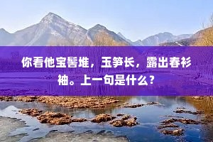 你看他宝髻堆，玉笋长，露出春衫袖。上一句是什么？