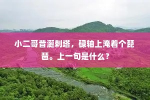 小二哥昔涎剌塔，碌轴上淹着个琵琶。上一句是什么？