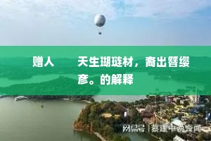 　赠人　　天生瑚琏材，裔出簪缨彦。的解释