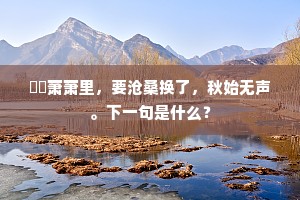摵摵萧萧里，要沧桑换了，秋始无声。下一句是什么？
