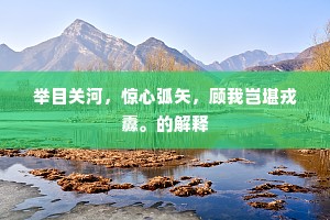 举目关河，惊心弧矢，顾我岂堪戎纛。的解释