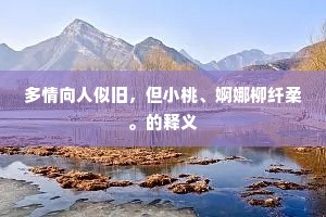 多情向人似旧，但小桃、婀娜柳纤柔。的释义