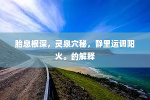 胎息根深，灵泉穴秘，静里运调阳火。的解释