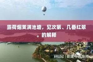 露荷烟芰满池塘，见次第、几番红翠。的解释