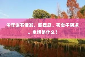 今年诏书催发，趁槐庭、初夏午阴凉。全诗是什么？