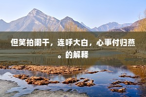 但笑拍阑干，连呼大白，心事付归燕。的解释