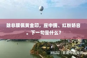 除非腰佩黄金印，座中拥、红粉娇容。下一句是什么？