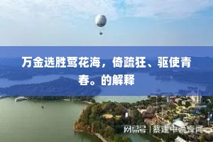 万金选胜莺花海，倚疏狂、驱使青春。的解释