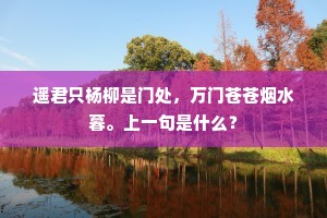 遥君只杨柳是门处，万门苍苍烟水暮。上一句是什么？