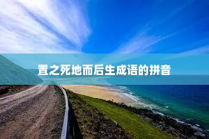置之死地而后生成语的拼音