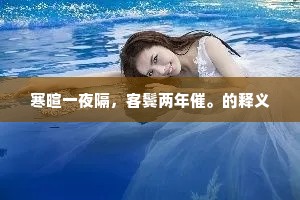 寒暄一夜隔，客鬓两年催。的释义