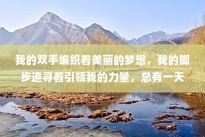 我的双手编织着美丽的梦想，我的脚步追寻着引领我的力量，总有一天梦想会成真
