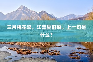 三月桃花浪，江流复旧痕。上一句是什么？