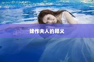 婢作夫人的释义