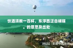 饮酒须教一百杯，东浮西泛自梯媒。的意思及出处