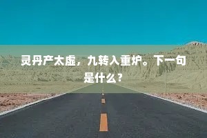 灵丹产太虚，九转入重炉。下一句是什么？