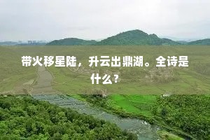带火移星陆，升云出鼎湖。全诗是什么？