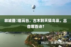 故城叠巘临高台，古木到天猿鸟哀。出自哪首诗？