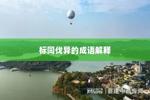 标同伐异的成语解释