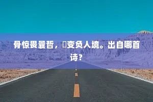 骨惊畏曩哲，鬒变负人境。出自哪首诗？