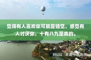 觉得有人喜欢你可能是错觉，感觉有人讨厌你，十有八九是真的。