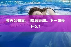 金石公知重，閒摩暮复朝。下一句是什么？