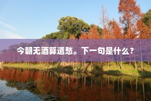 今朝无酒算遣愁。下一句是什么？