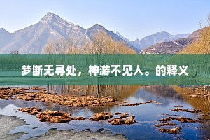 梦断无寻处，神游不见人。的释义