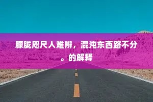 朦胧咫尺人难辨，混沌东西路不分。的解释