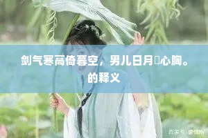 剑气寒高倚暮空，男儿日月鏁心胸。的释义