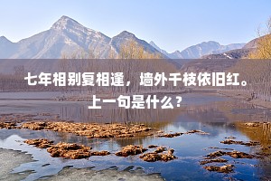 七年相别复相逢，墙外千枝依旧红。上一句是什么？