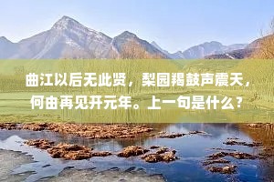 曲江以后无此贤，梨园羯鼓声震天，何由再见开元年。上一句是什么？