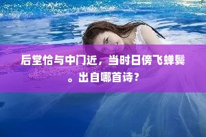后堂恰与中门近，当时日傍飞蝉鬓。出自哪首诗？