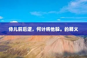 侍儿前后逻，何计将他躲。的释义