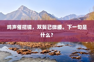 鸡声催揽镜，双鬓已微皤。下一句是什么？