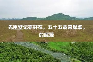 先臣壁记亦好在，五十五载来摩挲。的解释