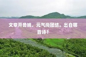 文章开鲁姚，元气尚团结。出自哪首诗？