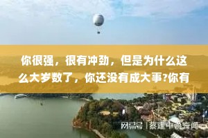 你很强，很有冲劲，但是为什么这么大岁数了，你还没有成大事?你有总结过自己的人生吗?你缺乏判断，缺乏理性，你缺在关键时候能把所有东西都扔下的这股狠劲。机会从来都不缺，只是可能有些是我们的，有些不是我们的